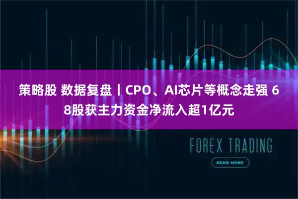 策略股 数据复盘丨CPO、AI芯片等概念走强 68股获主力资金净流入超1亿元